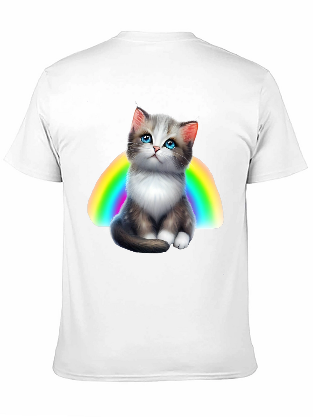Rainbow Kitten Graphic T-Shirt