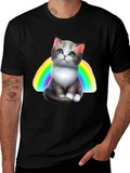 Rainbow Kitten Graphic T-Shirt