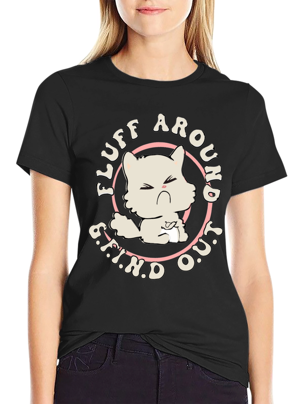 Fluff Around Find Out Cat Graphic Tee