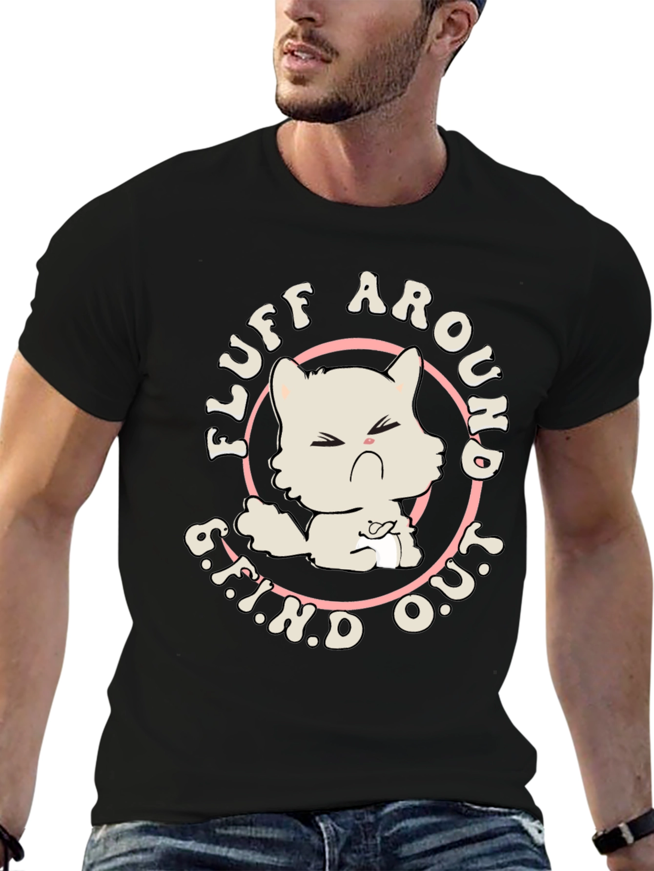 Fluff Around Find Out Cat Graphic Tee