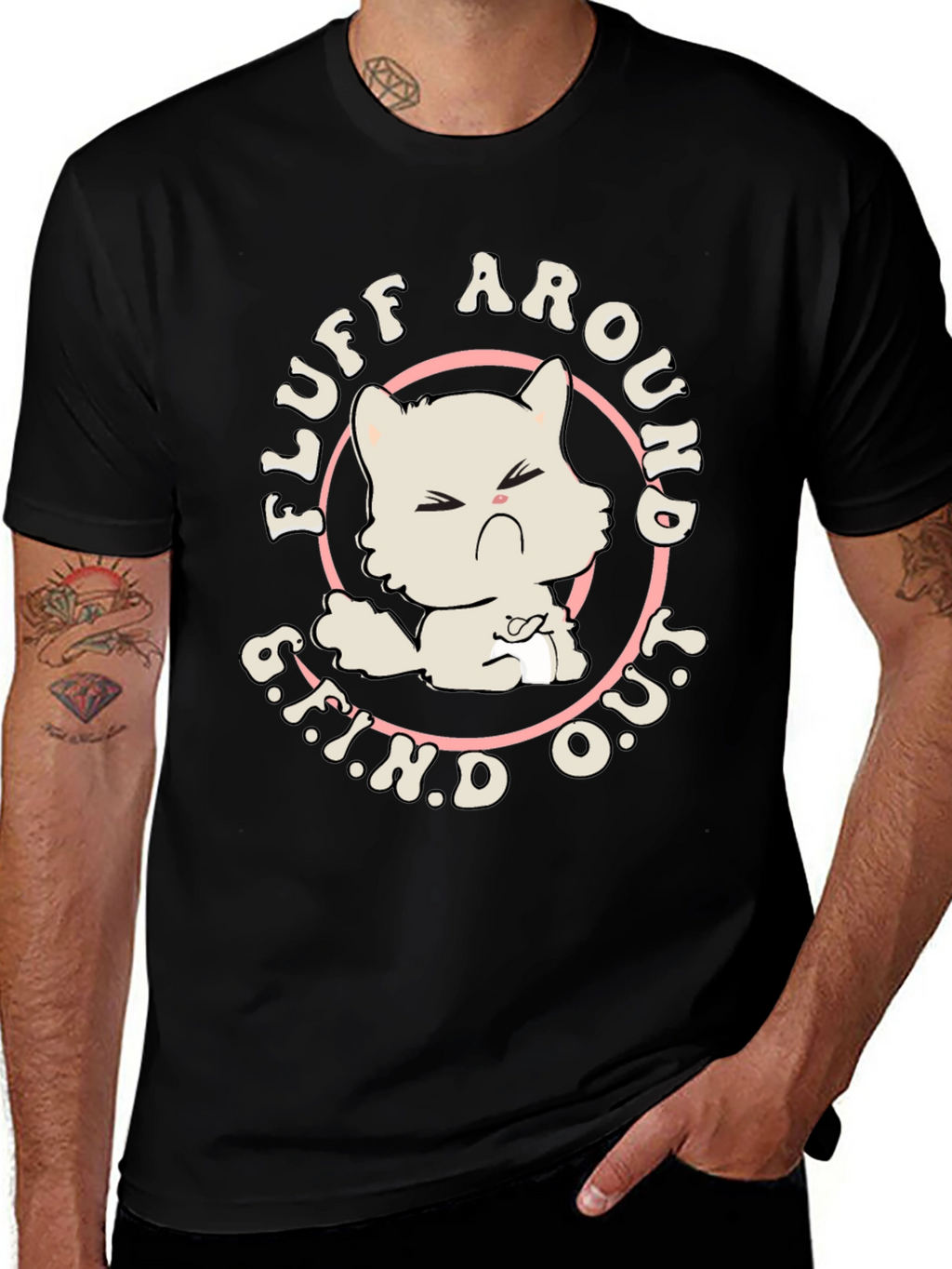 Fluff Around Find Out Cat Graphic Tee