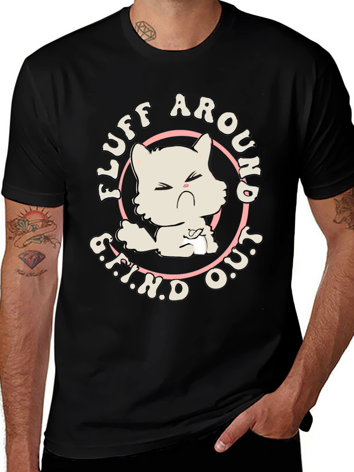 Fluff Around Find Out Cat Graphic Tee