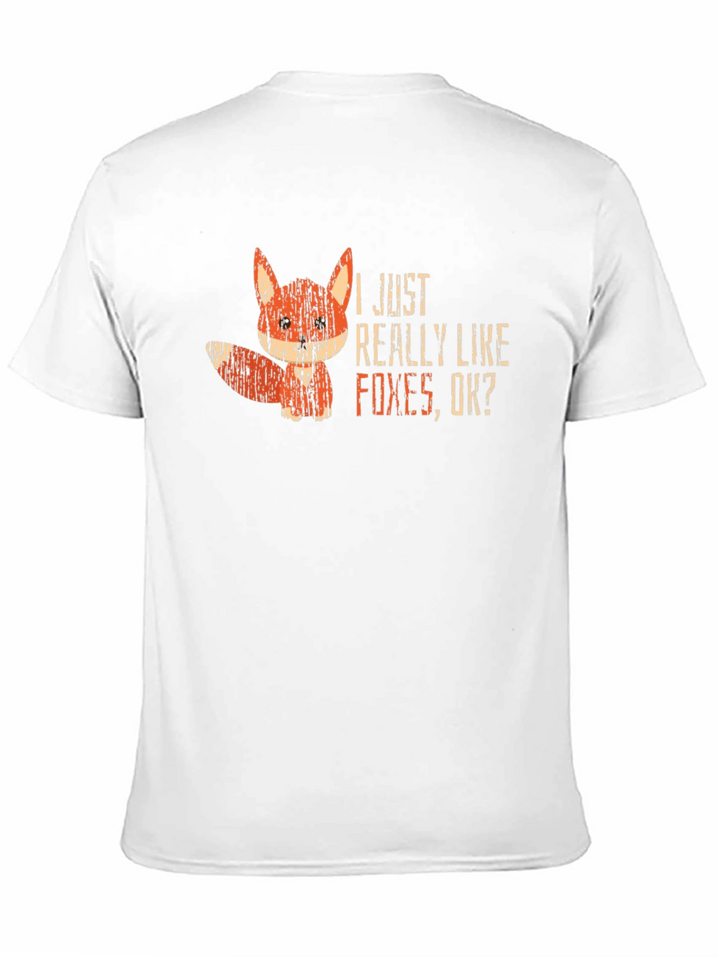 I Like Foxes OK? Black Graphic T-Shirt