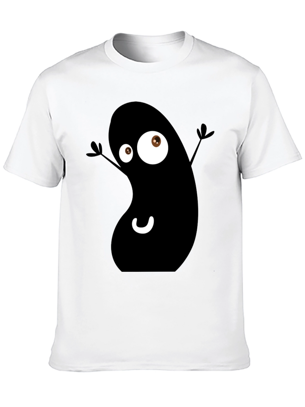Funky Black Bean Cartoon T-Shirt