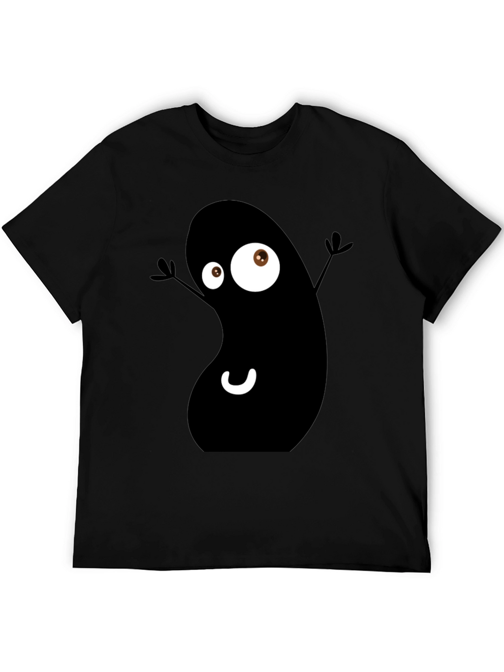 Funky Black Bean Cartoon T-Shirt