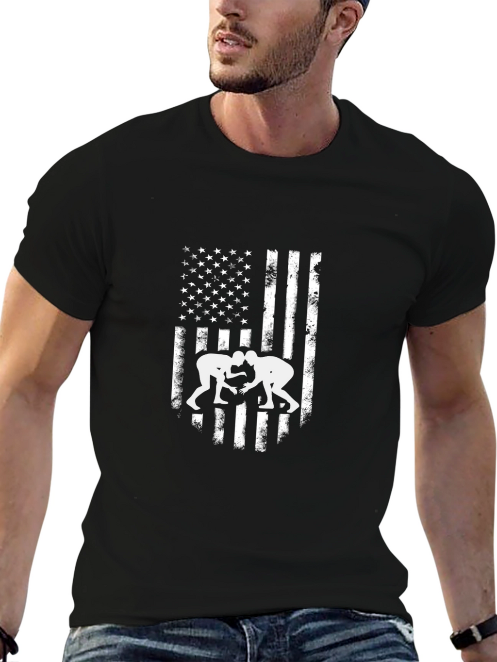 USA Wrestling Flag T-Shirt - Patriotic Tee