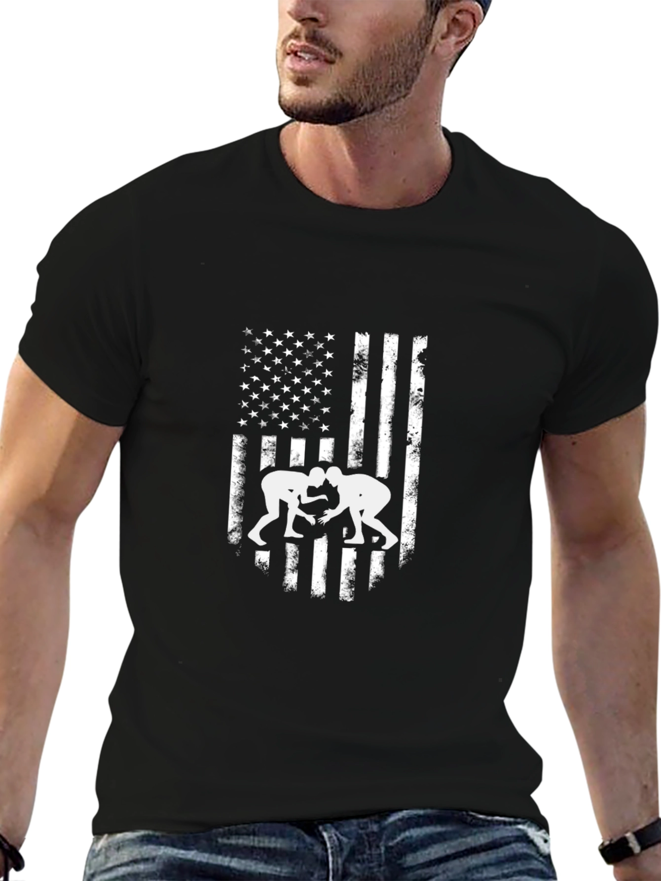 USA Wrestling Flag T-Shirt - Patriotic Tee