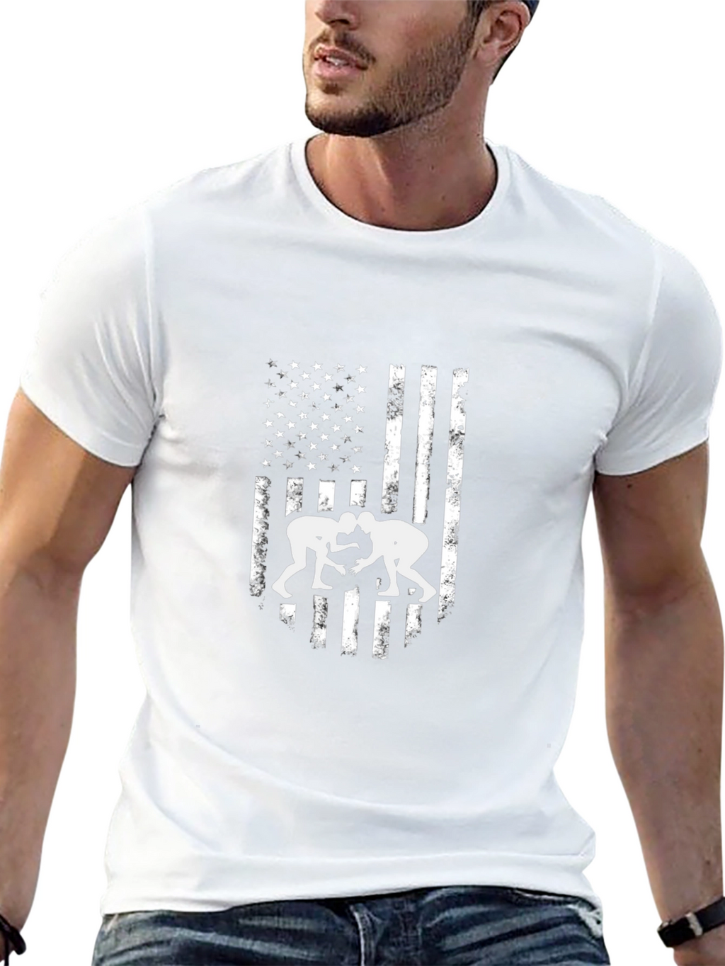 USA Wrestling Flag T-Shirt - Patriotic Tee
