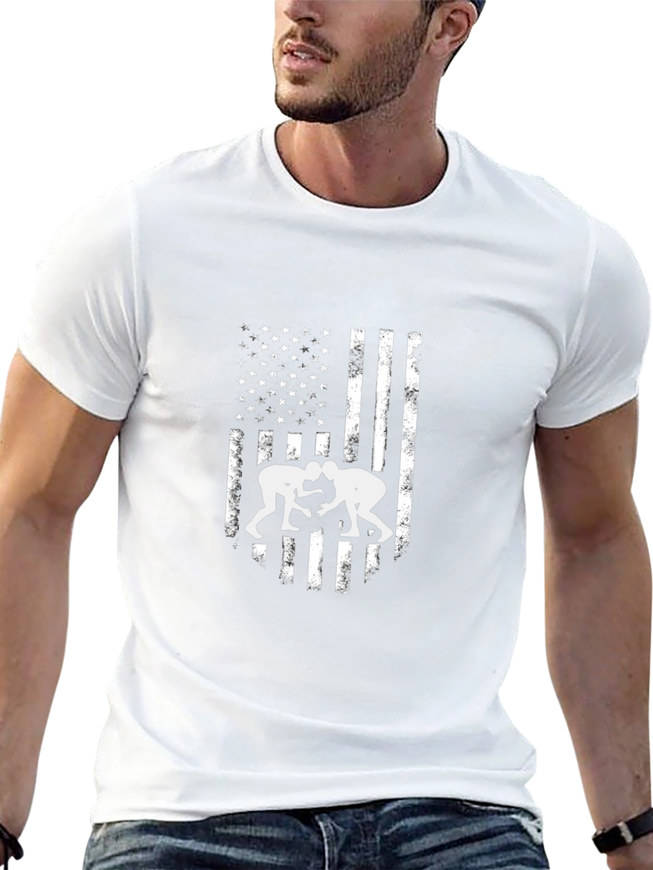 USA Wrestling Flag T-Shirt - Patriotic Tee