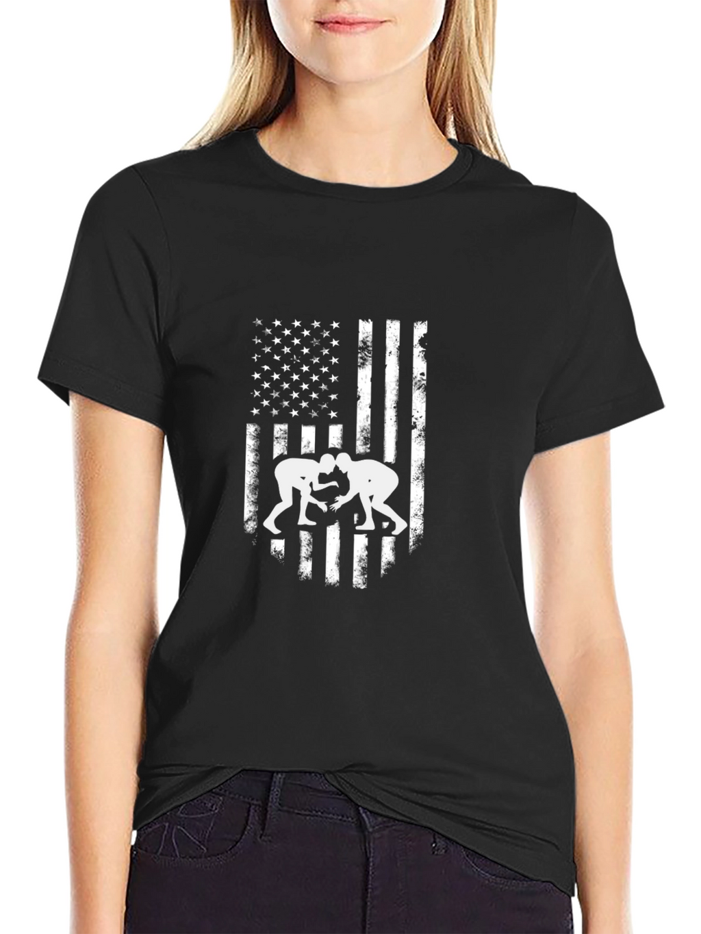 USA Wrestling Flag T-Shirt - Patriotic Tee