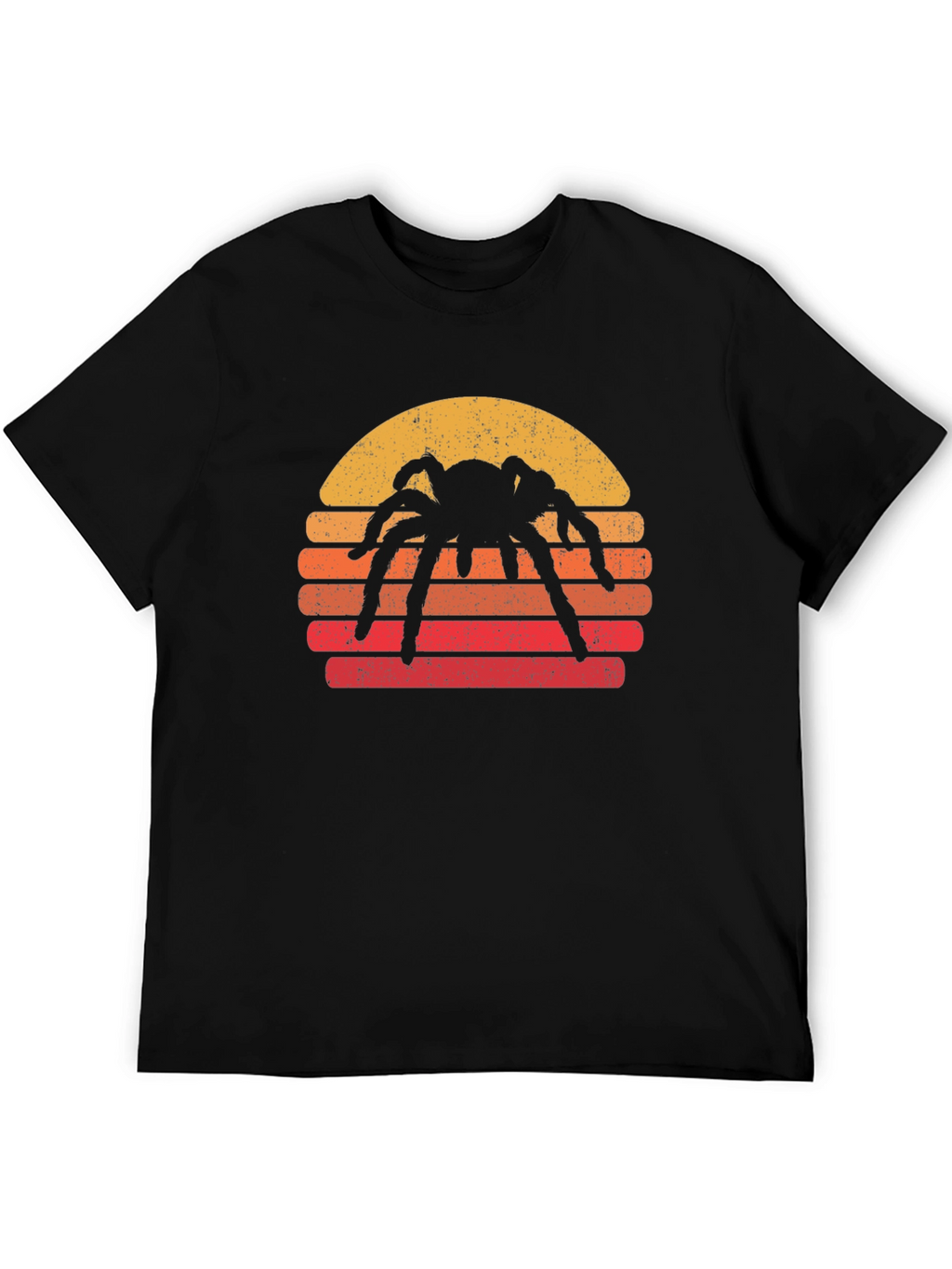 Spider Sunset Graphic T-Shirt - Retro Halloween Tee