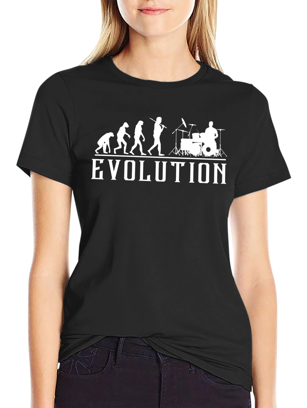 Evolution of Drumming T-Shirt - Black