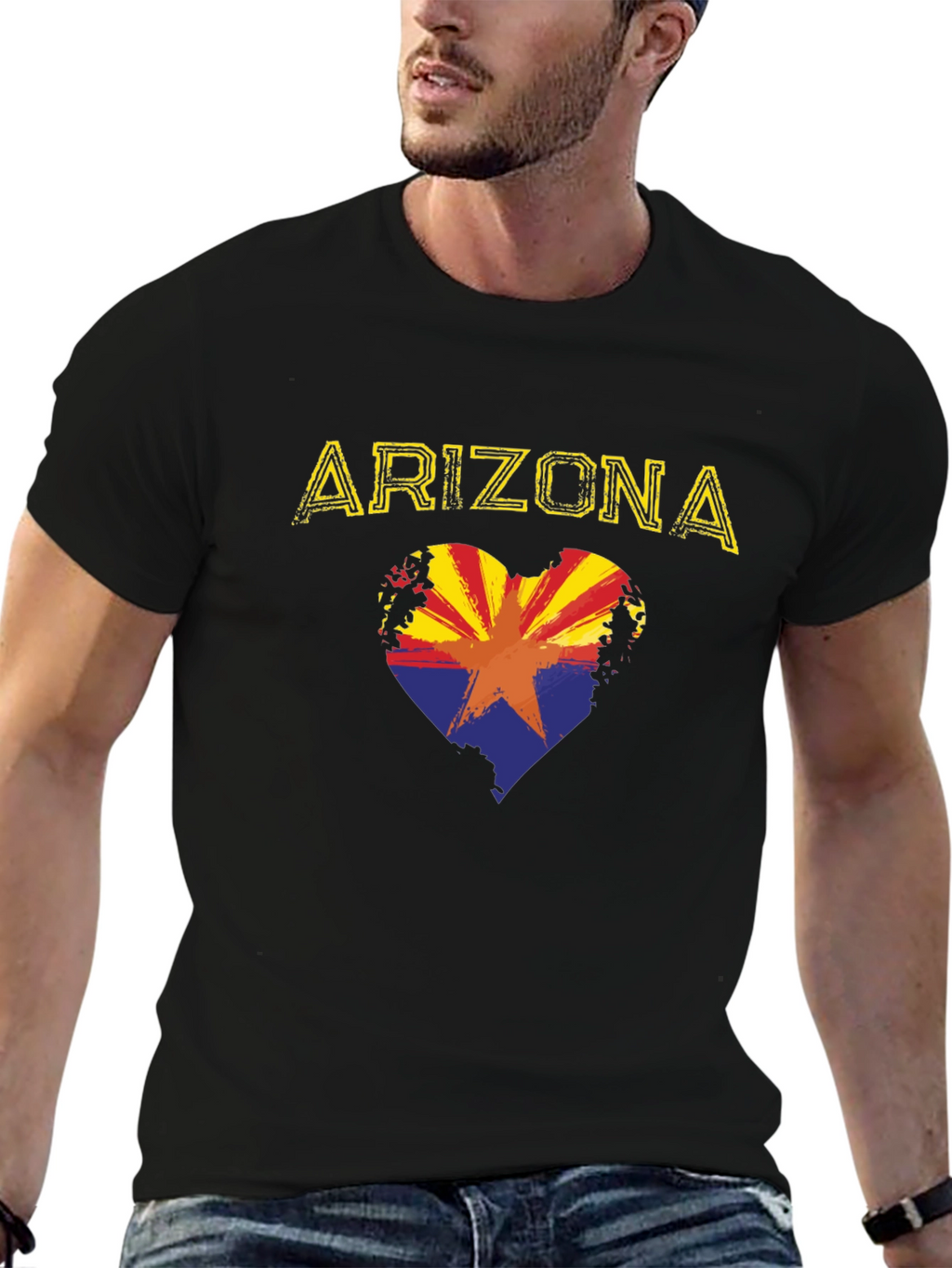 Arizona Heart Flag Graphic T-Shirt