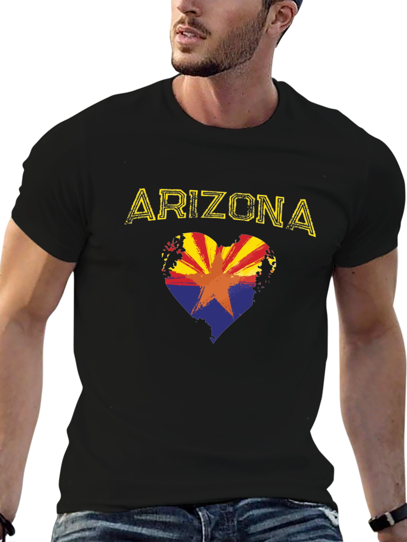 Arizona Heart Flag Graphic T-Shirt