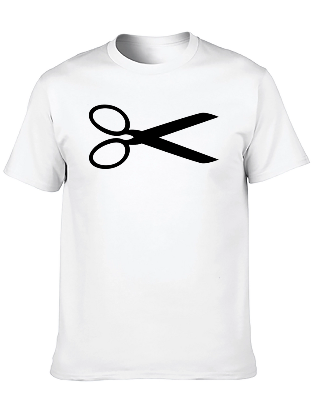 Scissors Graphic T-Shirt - Black Casual Tee
