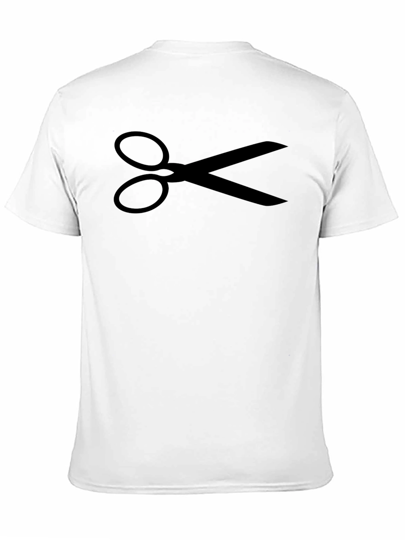 Scissors Graphic T-Shirt - Black Casual Tee