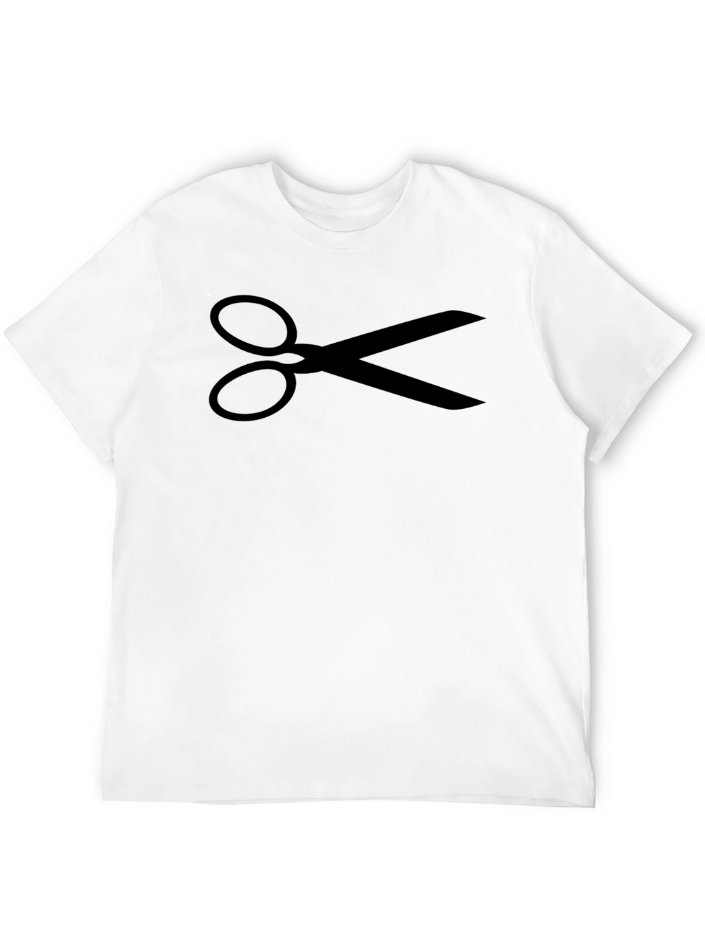 Scissors Graphic T-Shirt - Black Casual Tee