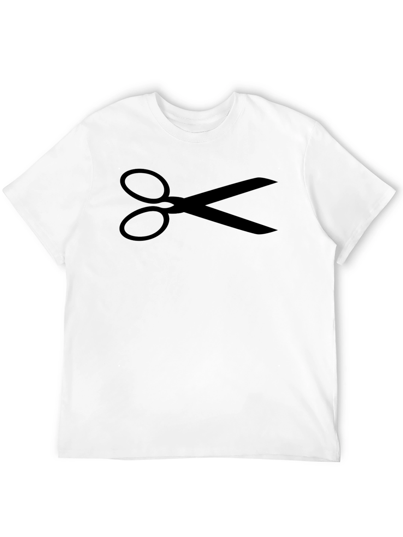 Scissors Graphic T-Shirt - Black Casual Tee