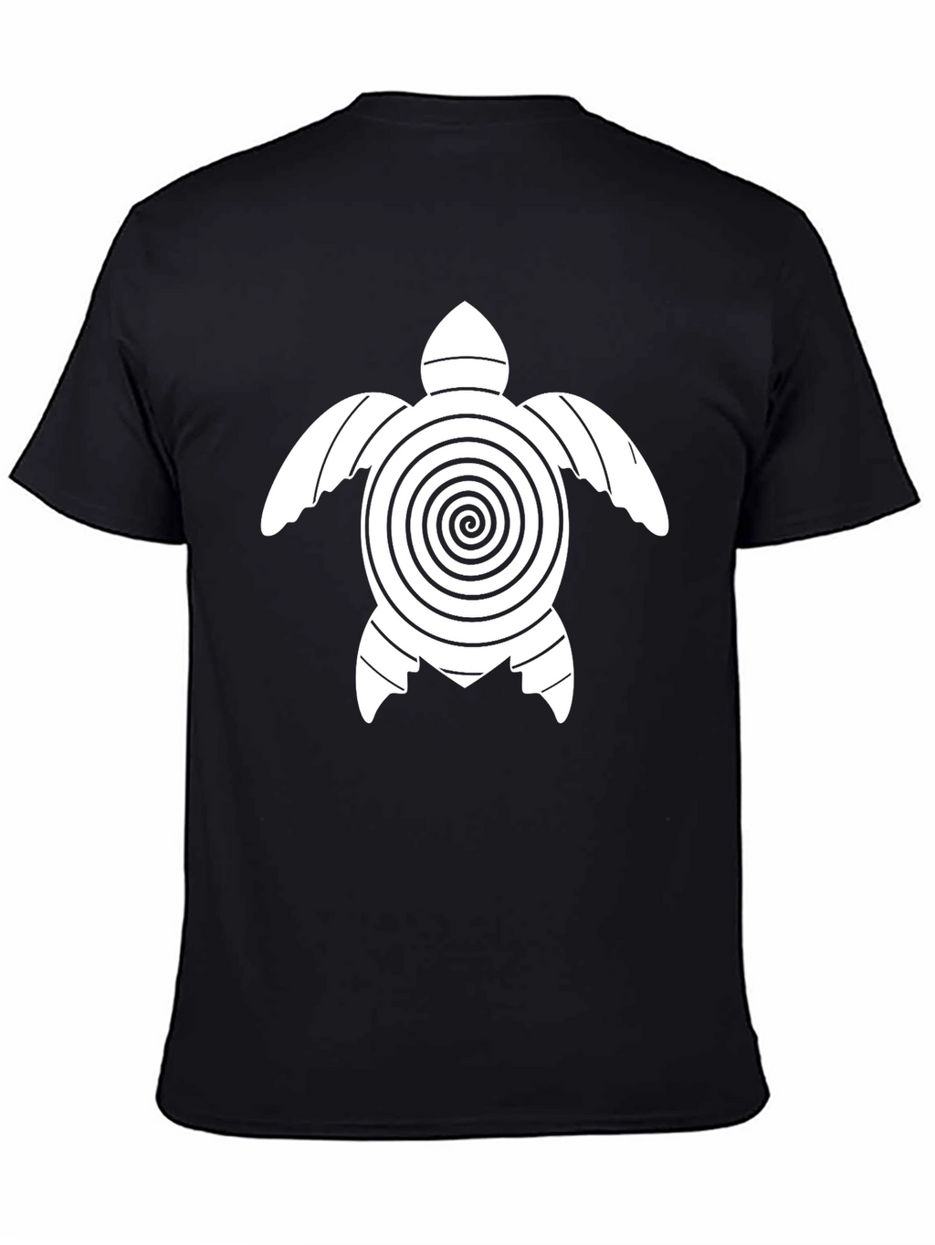 Turtle Spiral Graphic Tee - Casual Black T-Shirt