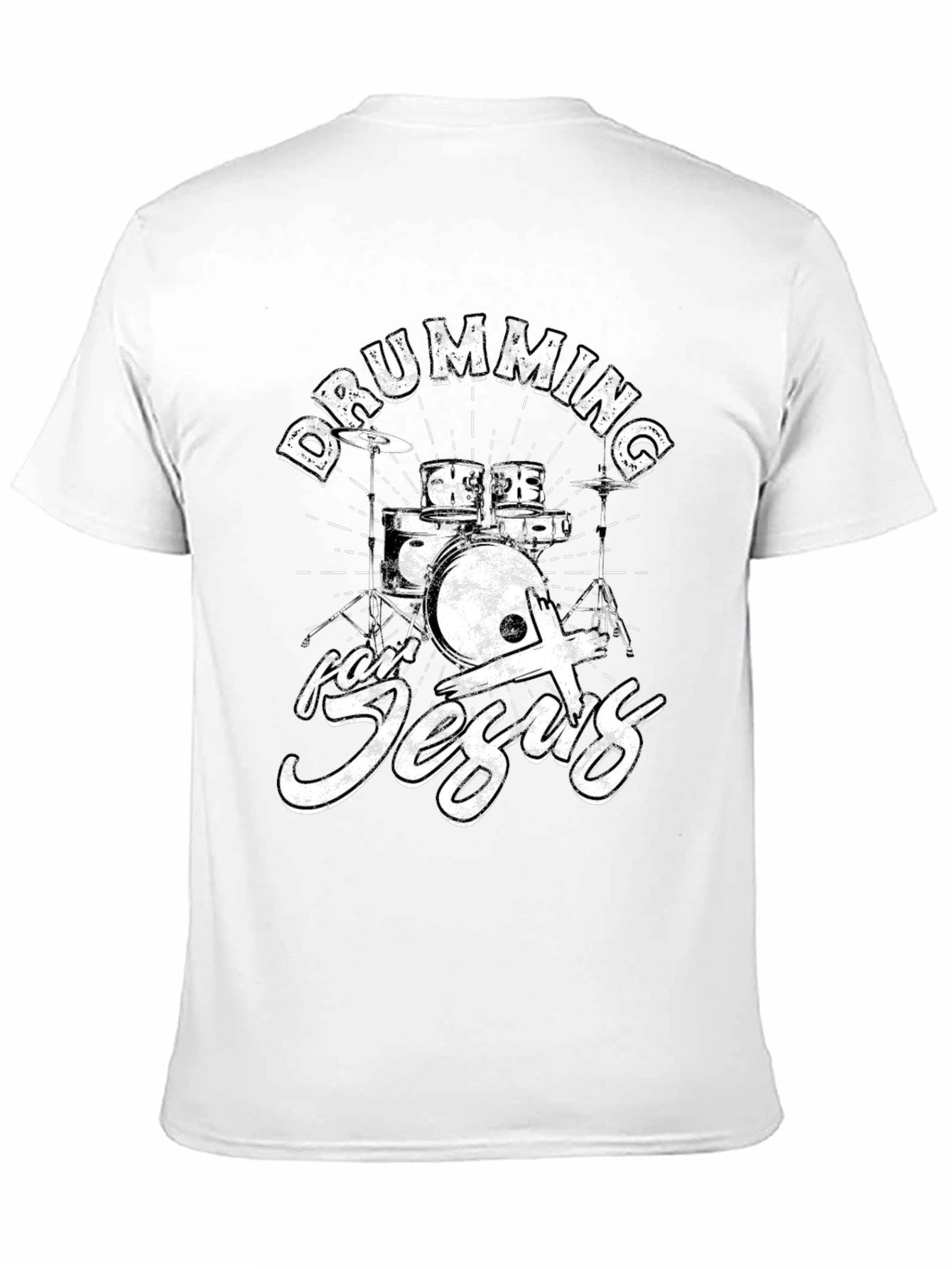 Drumming for Jesus Black T-Shirt