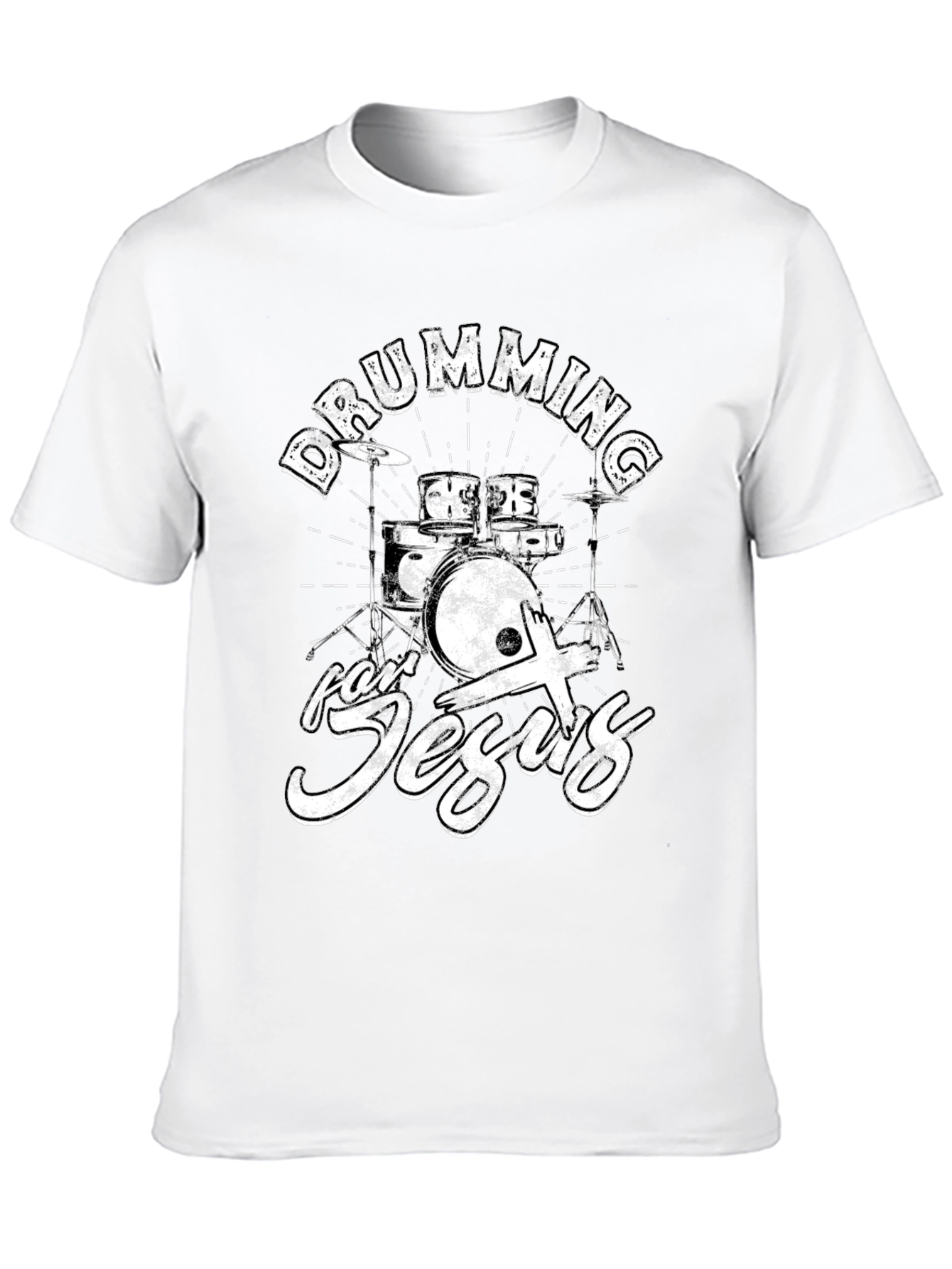 Drumming for Jesus Black T-Shirt