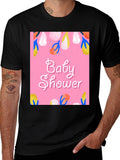 Baby Shower Graphic Tee - Stylish Celebration Apparel