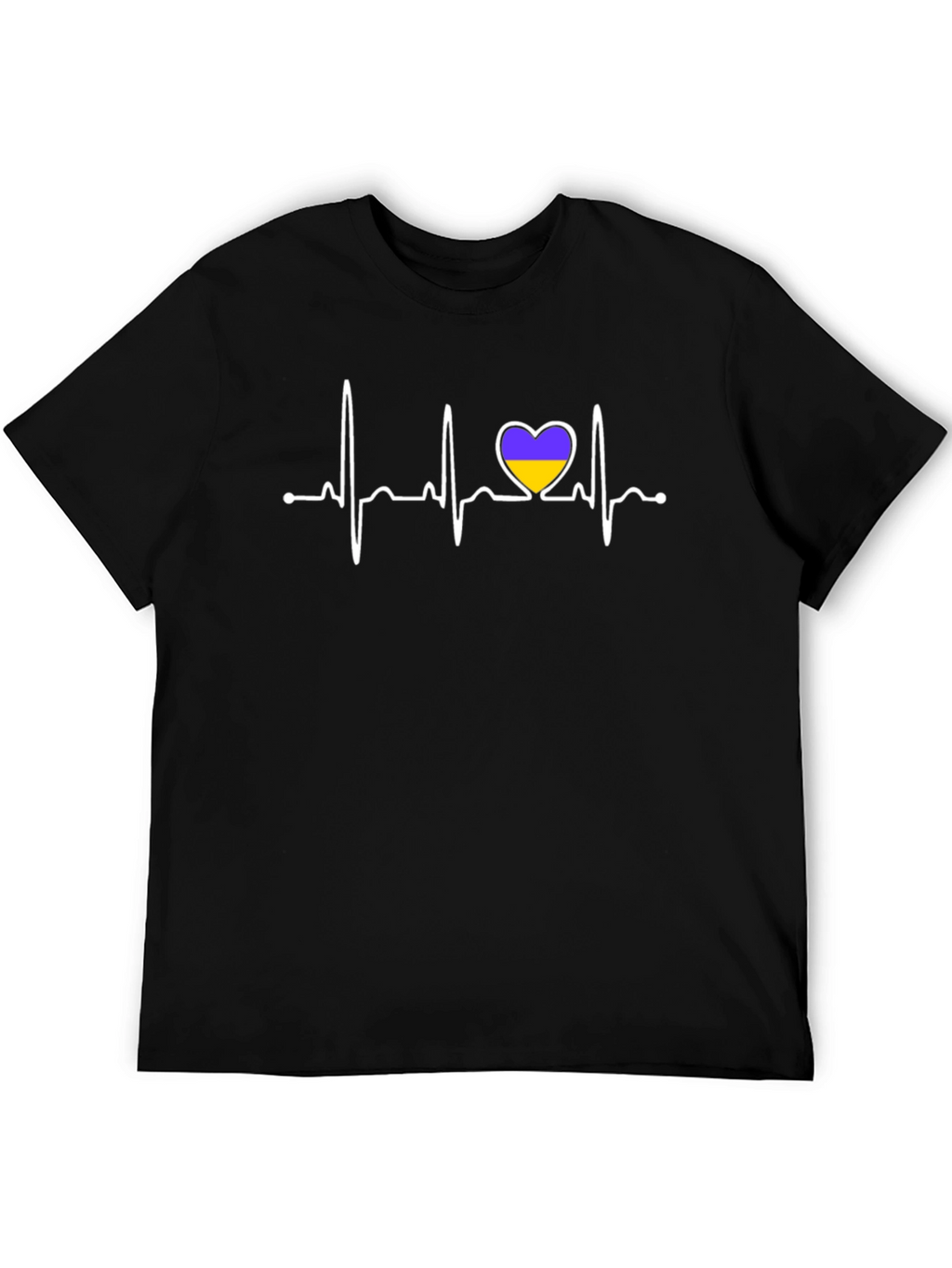 Ukraine Heartbeat T-Shirt - Stand with Ukraine