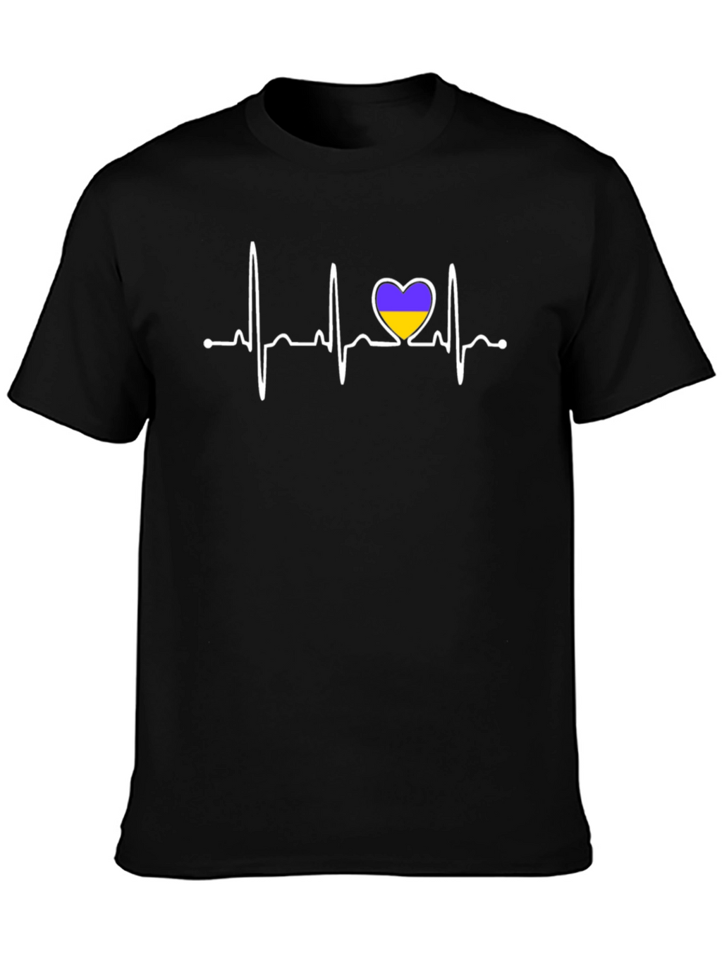 Ukraine Heartbeat T-Shirt - Stand with Ukraine