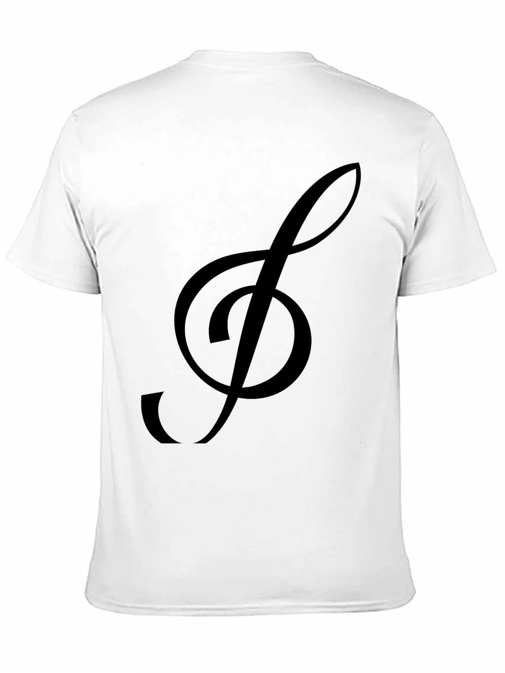 Musical Clef Graphic Tee - Black Cotton T-Shirt