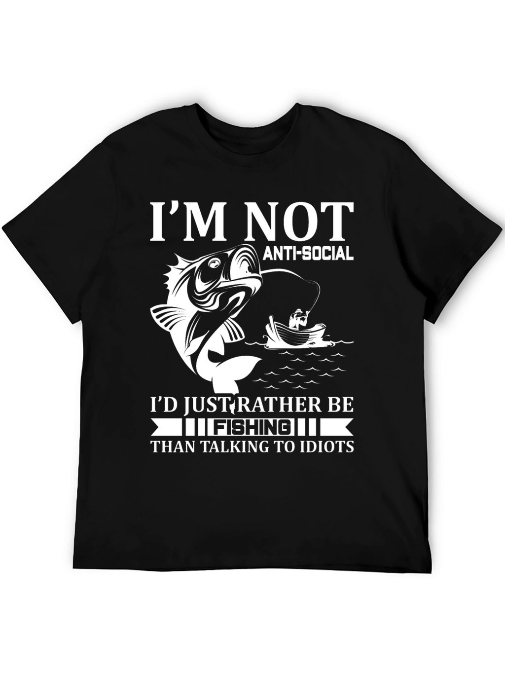 Fishing Graphic T-Shirt - Anti-Social