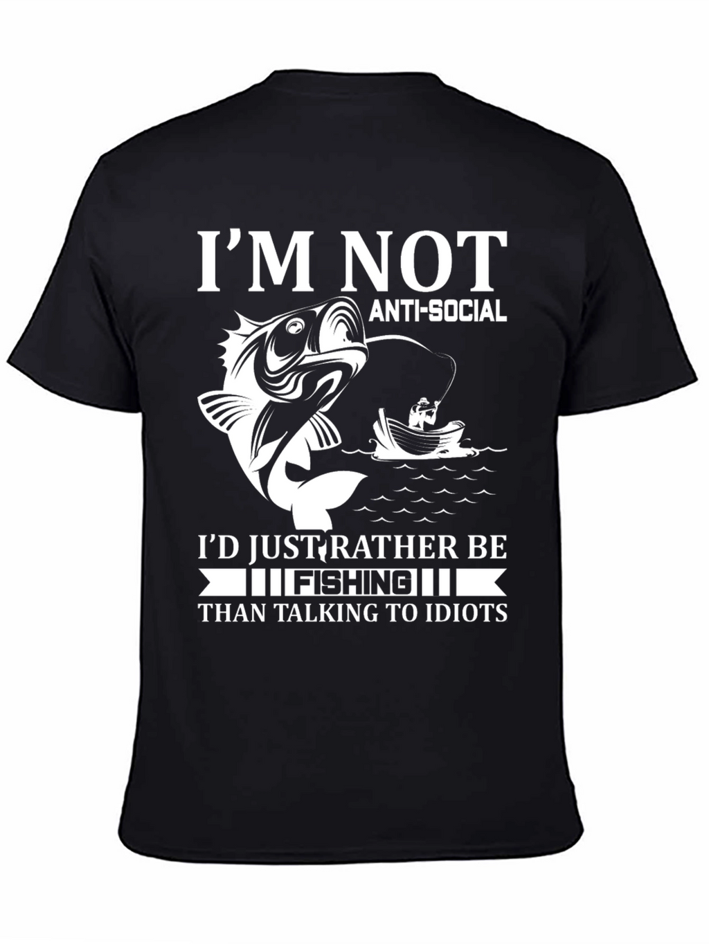Fishing Graphic T-Shirt - Anti-Social