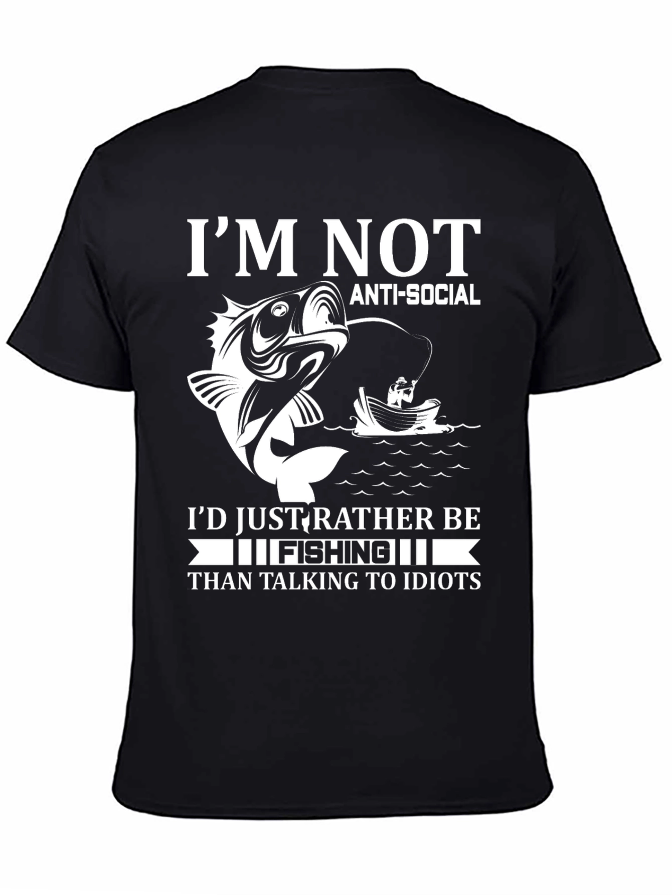 Fishing Graphic T-Shirt - Anti-Social