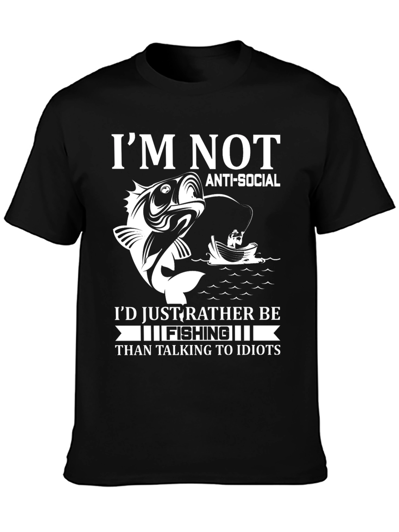 Fishing Graphic T-Shirt - Anti-Social