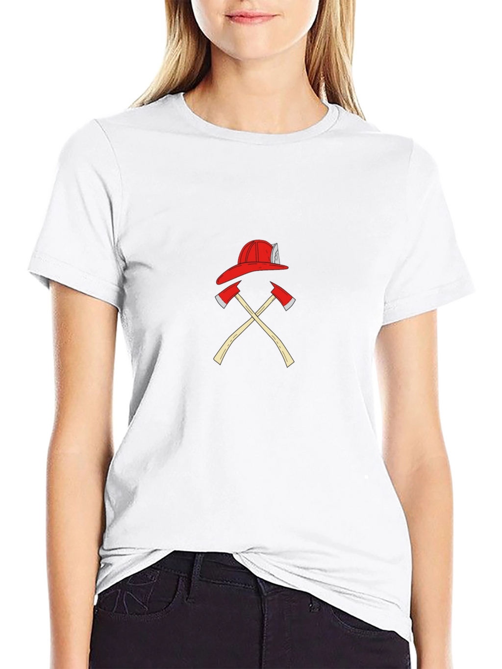 Firefighter Axe & Helmet Graphic Tee