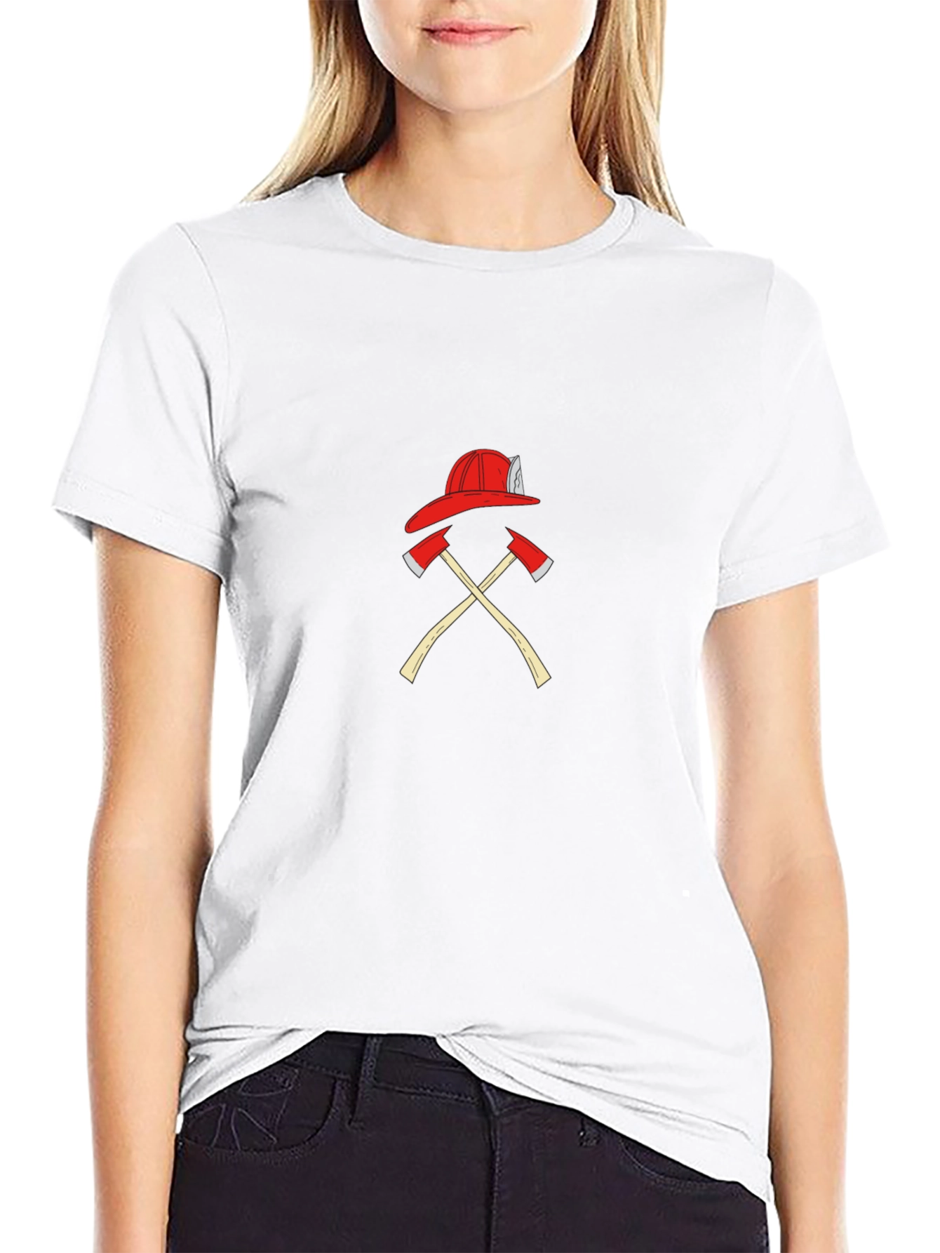 Firefighter Axe & Helmet Graphic Tee