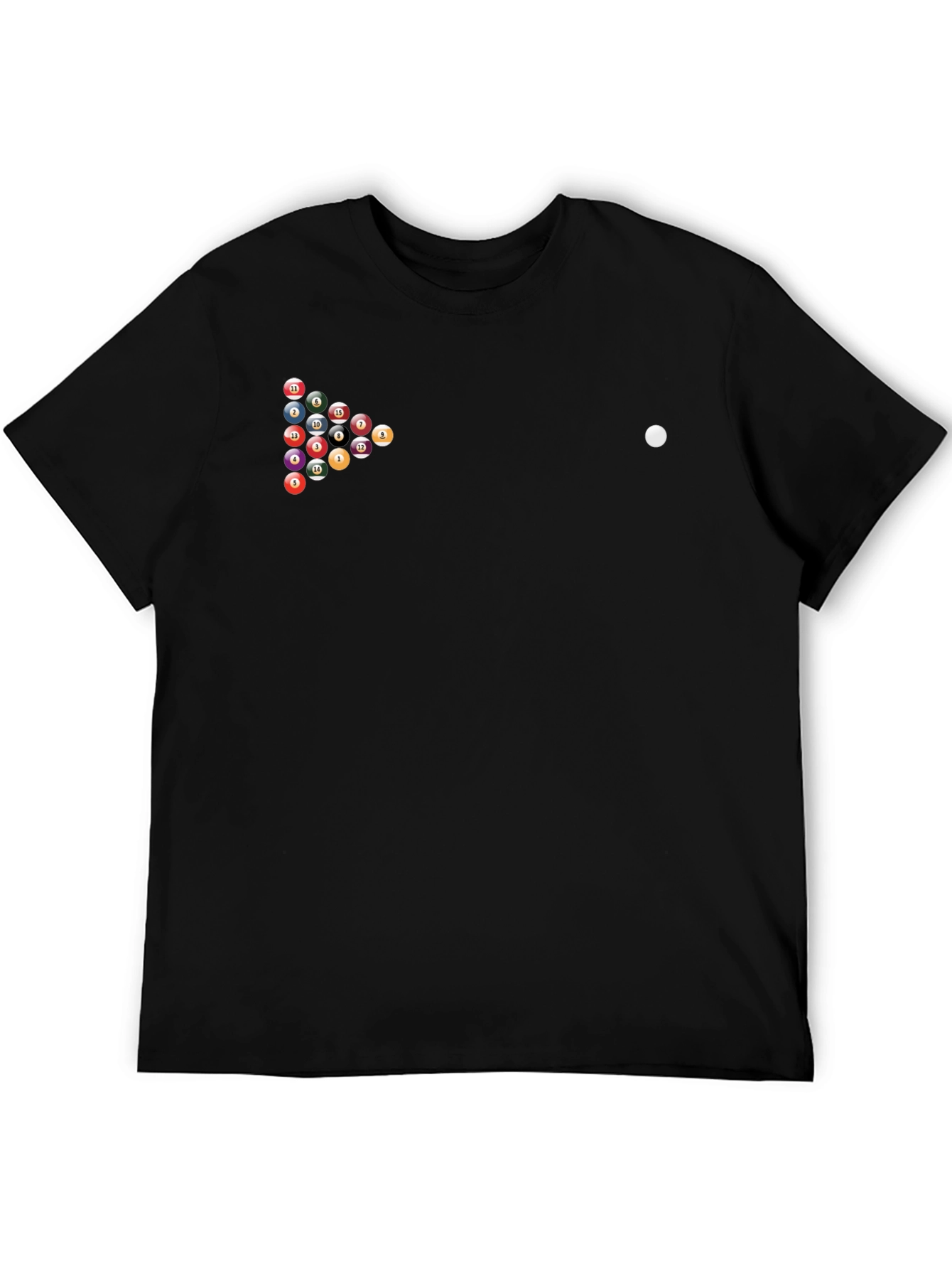 Billiard Balls Graphic T-Shirt - Black