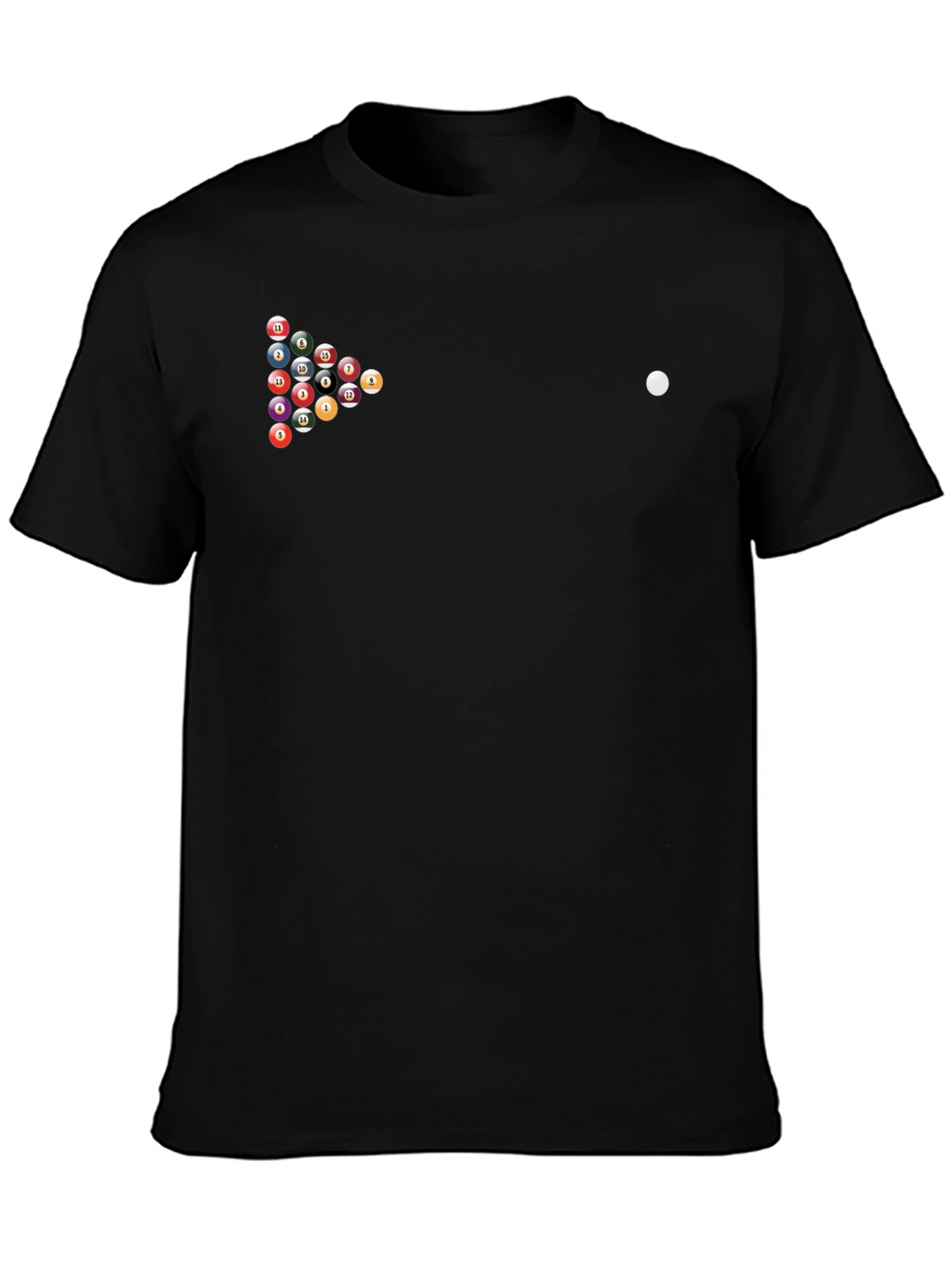 Billiard Balls Graphic T-Shirt - Black