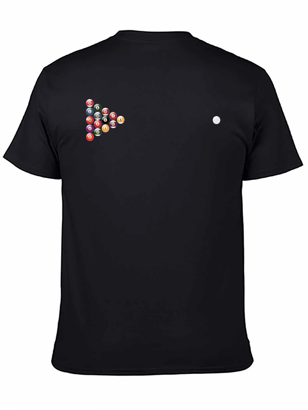 Billiard Balls Graphic T-Shirt - Black