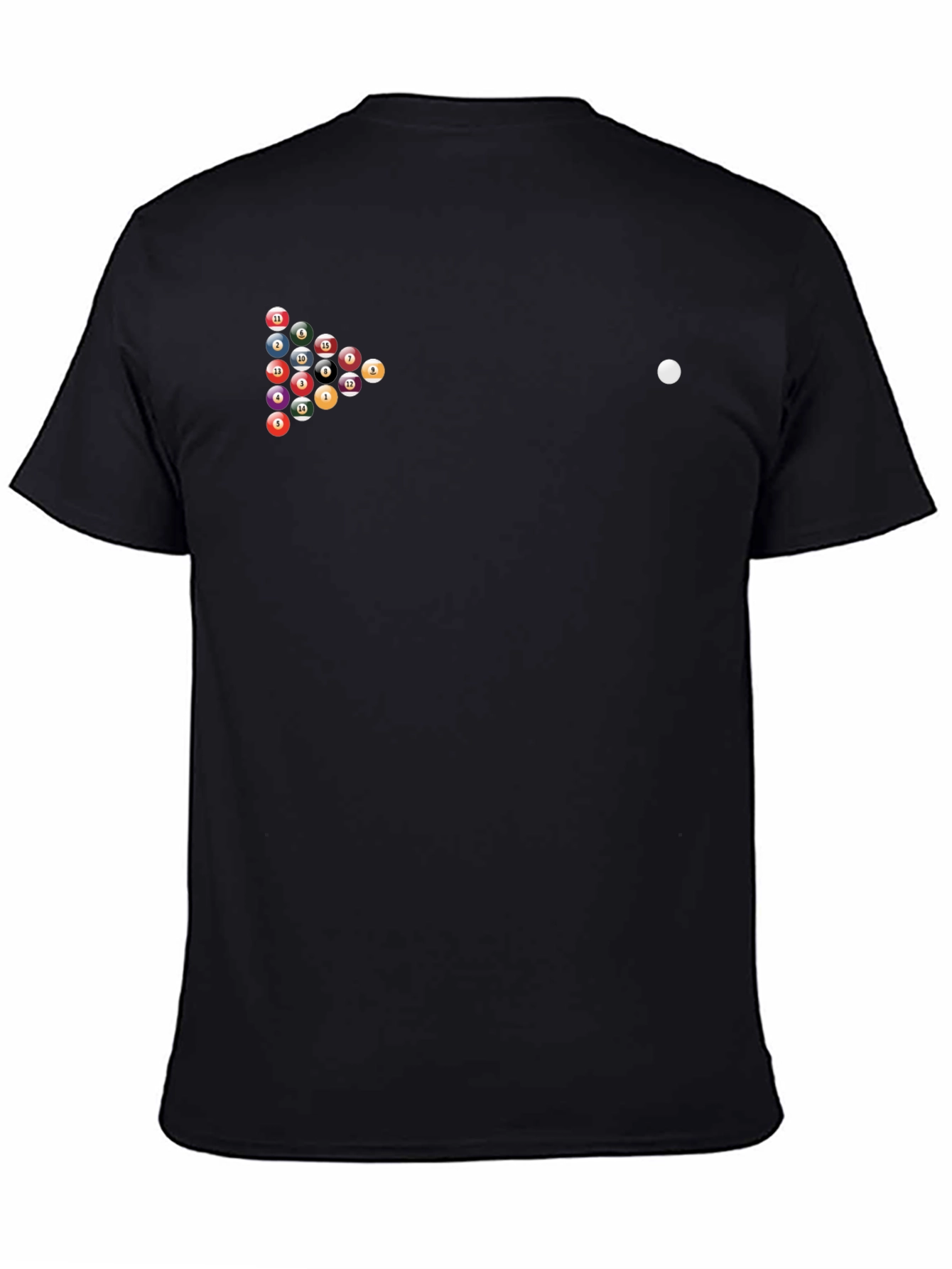 Billiard Balls Graphic T-Shirt - Black