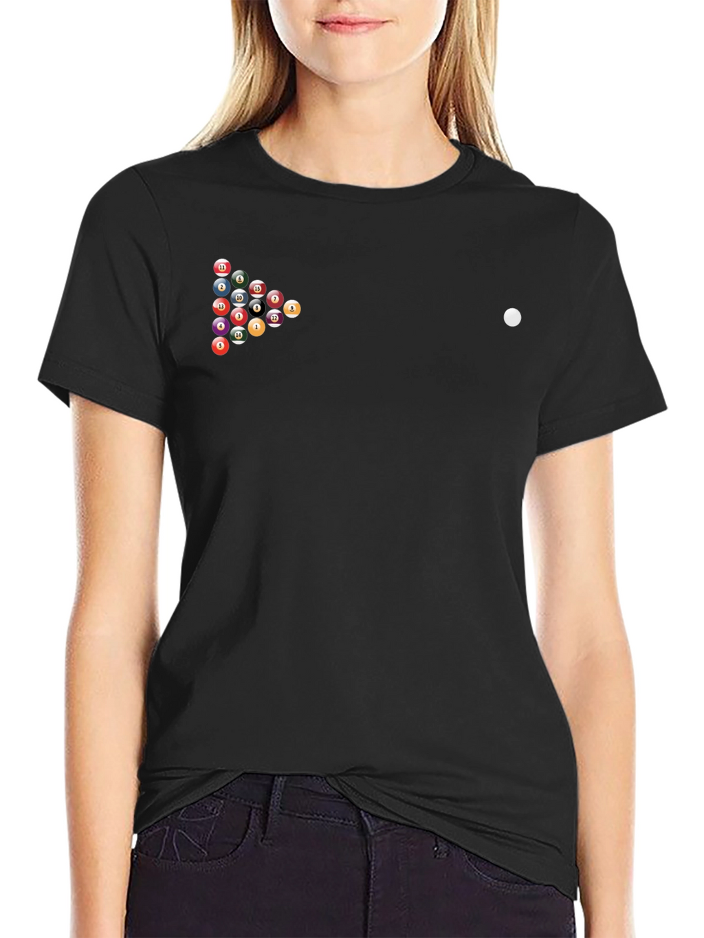 Billiard Balls Graphic T-Shirt - Black