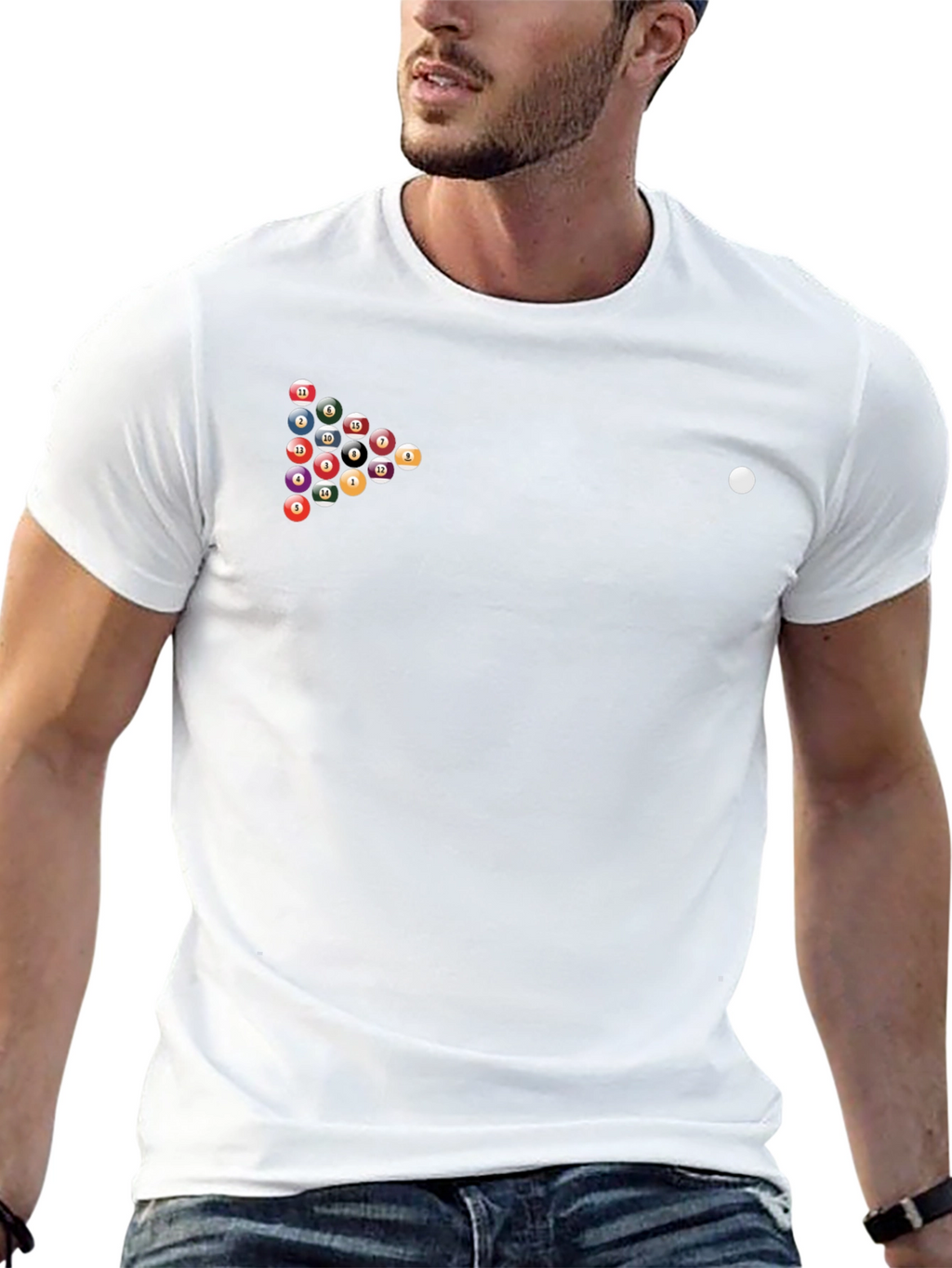 Billiard Balls Graphic T-Shirt - Black