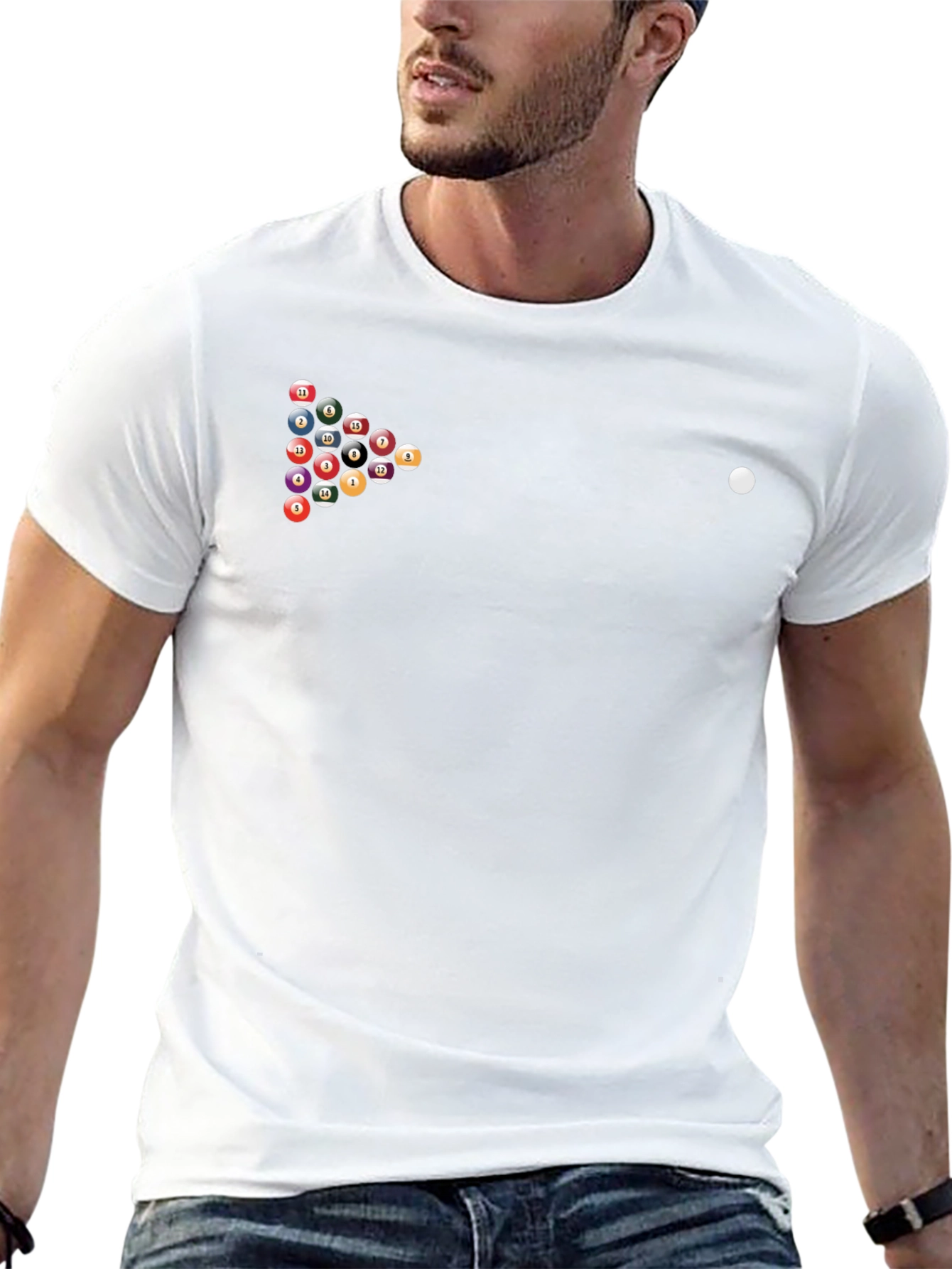 Billiard Balls Graphic T-Shirt - Black