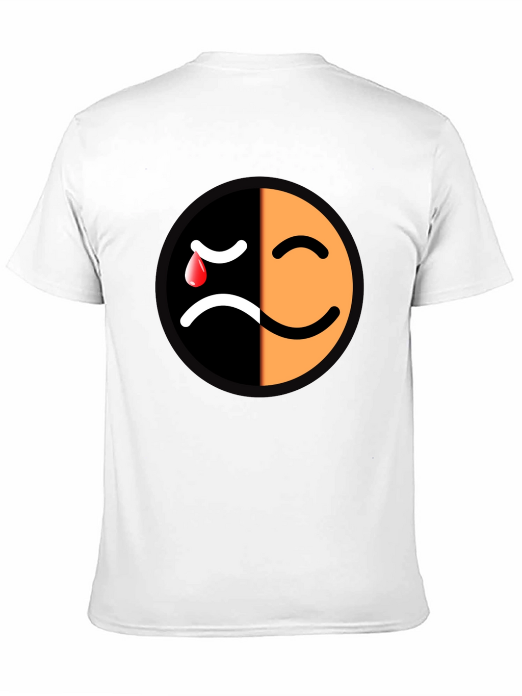 Emotional Mood T-Shirt - Happy Sad Face Graphic Tee