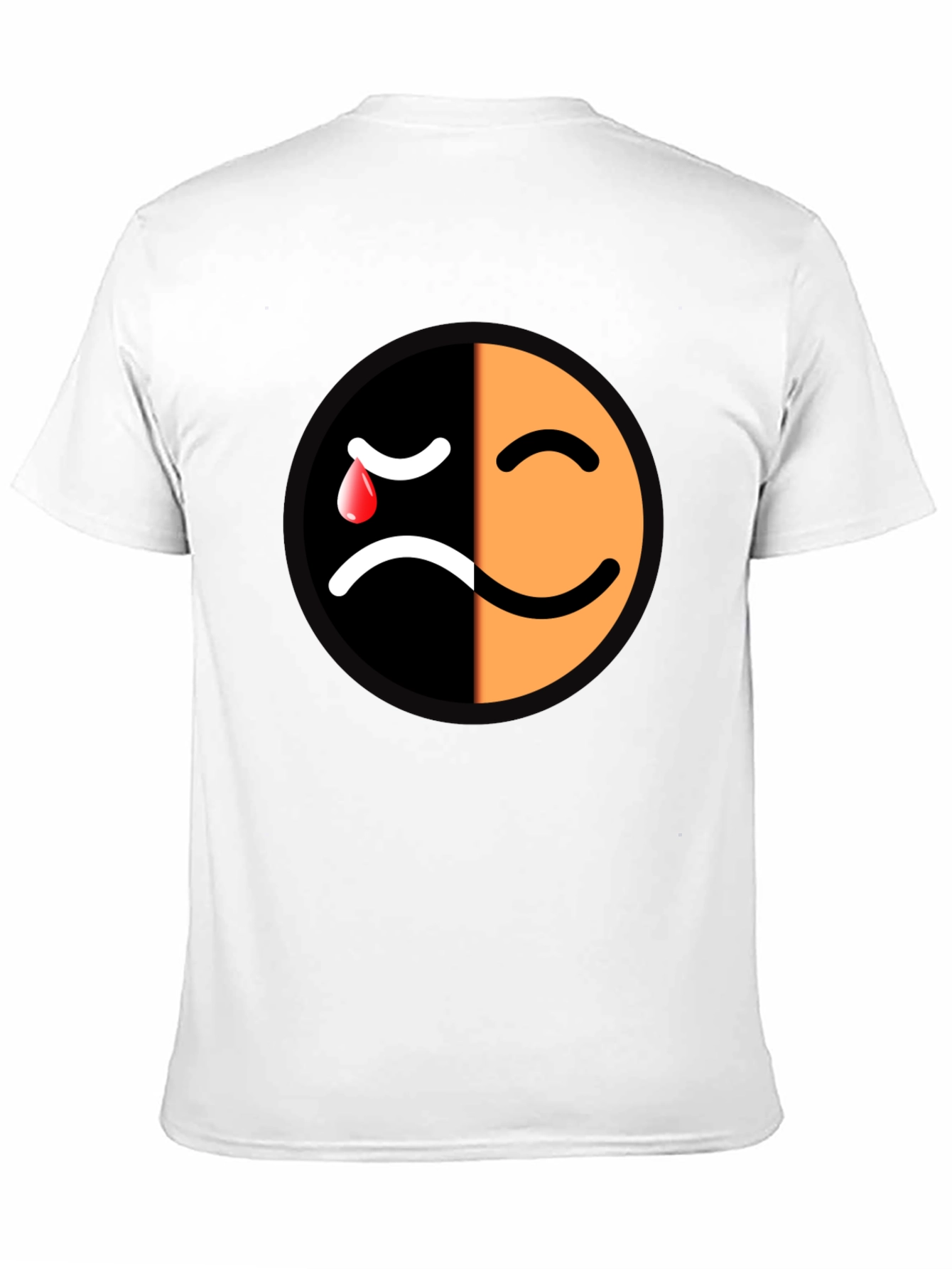 Emotional Mood T-Shirt - Happy Sad Face Graphic Tee