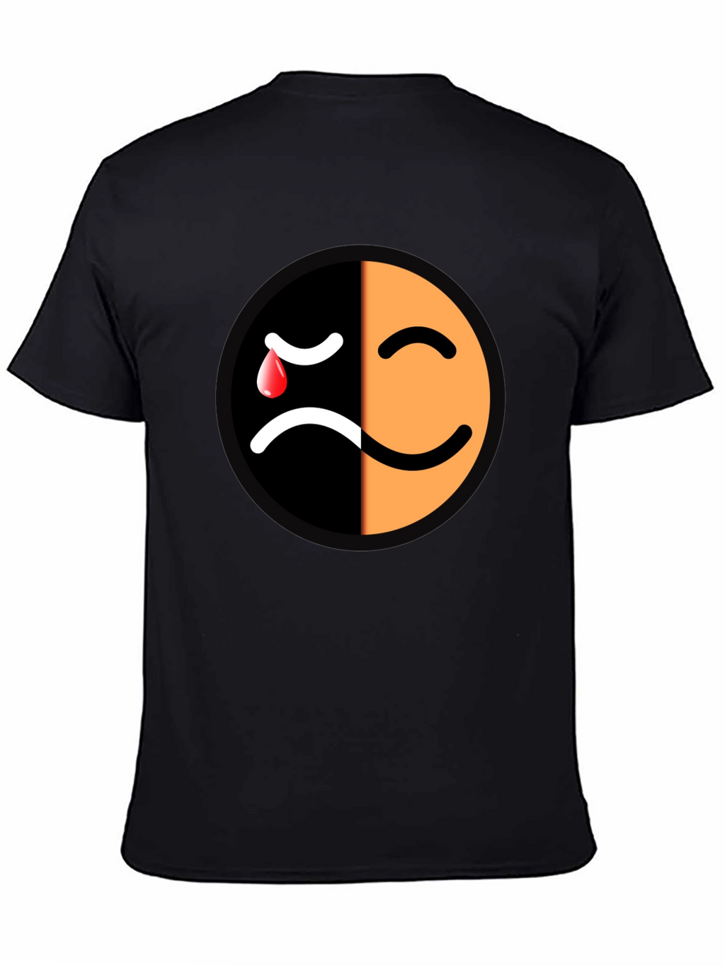 Emotional Mood T-Shirt - Happy Sad Face Graphic Tee