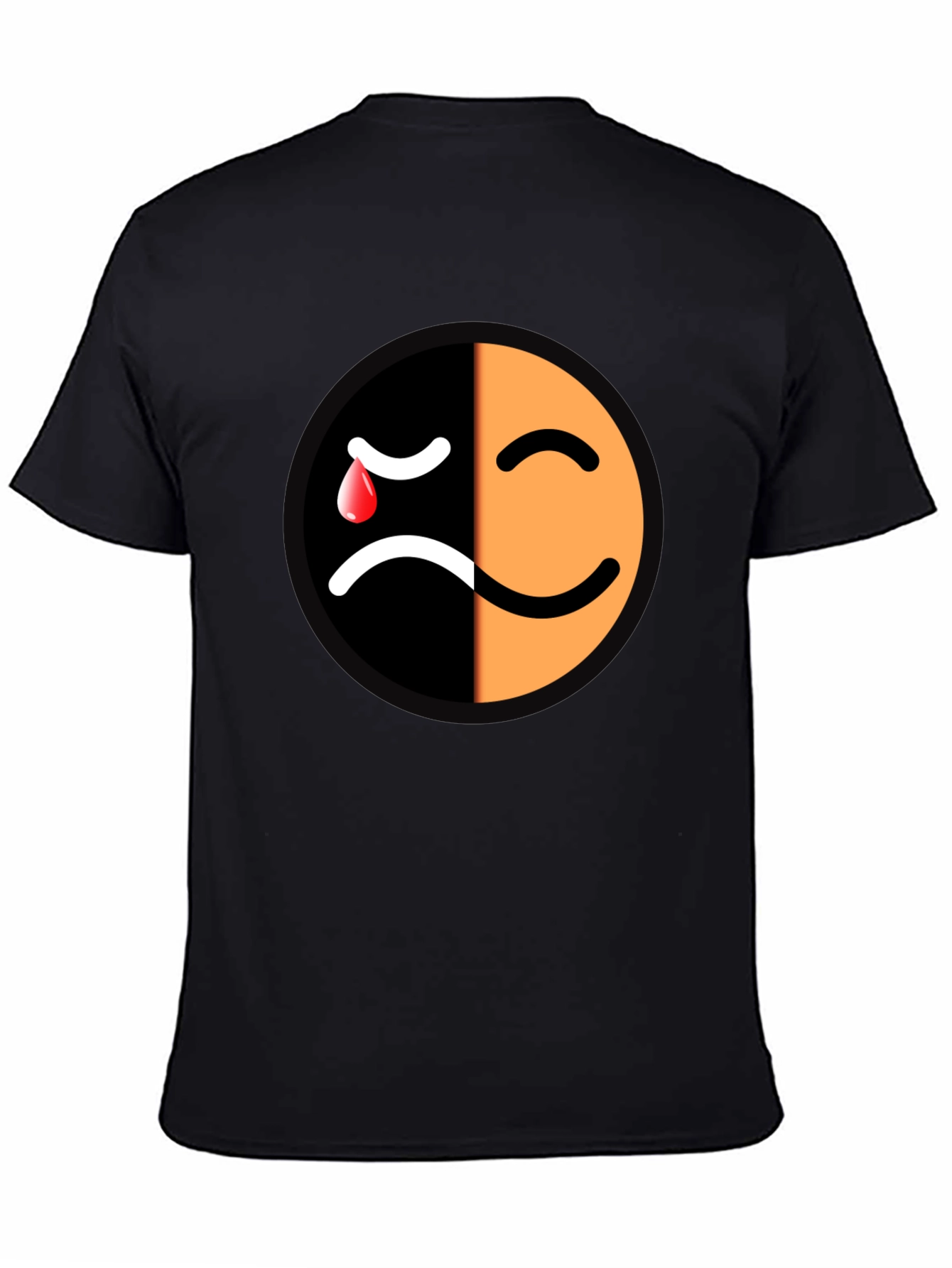 Emotional Mood T-Shirt - Happy Sad Face Graphic Tee