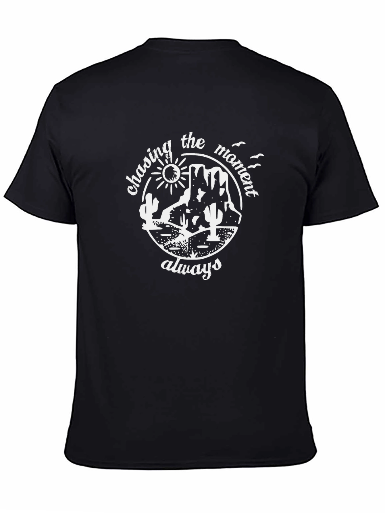 Chasing the Moment Graphic Tee - Black Cotton