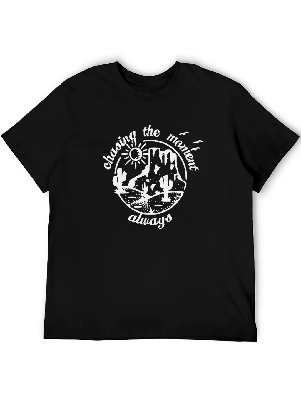 Chasing the Moment Graphic Tee - Black Cotton