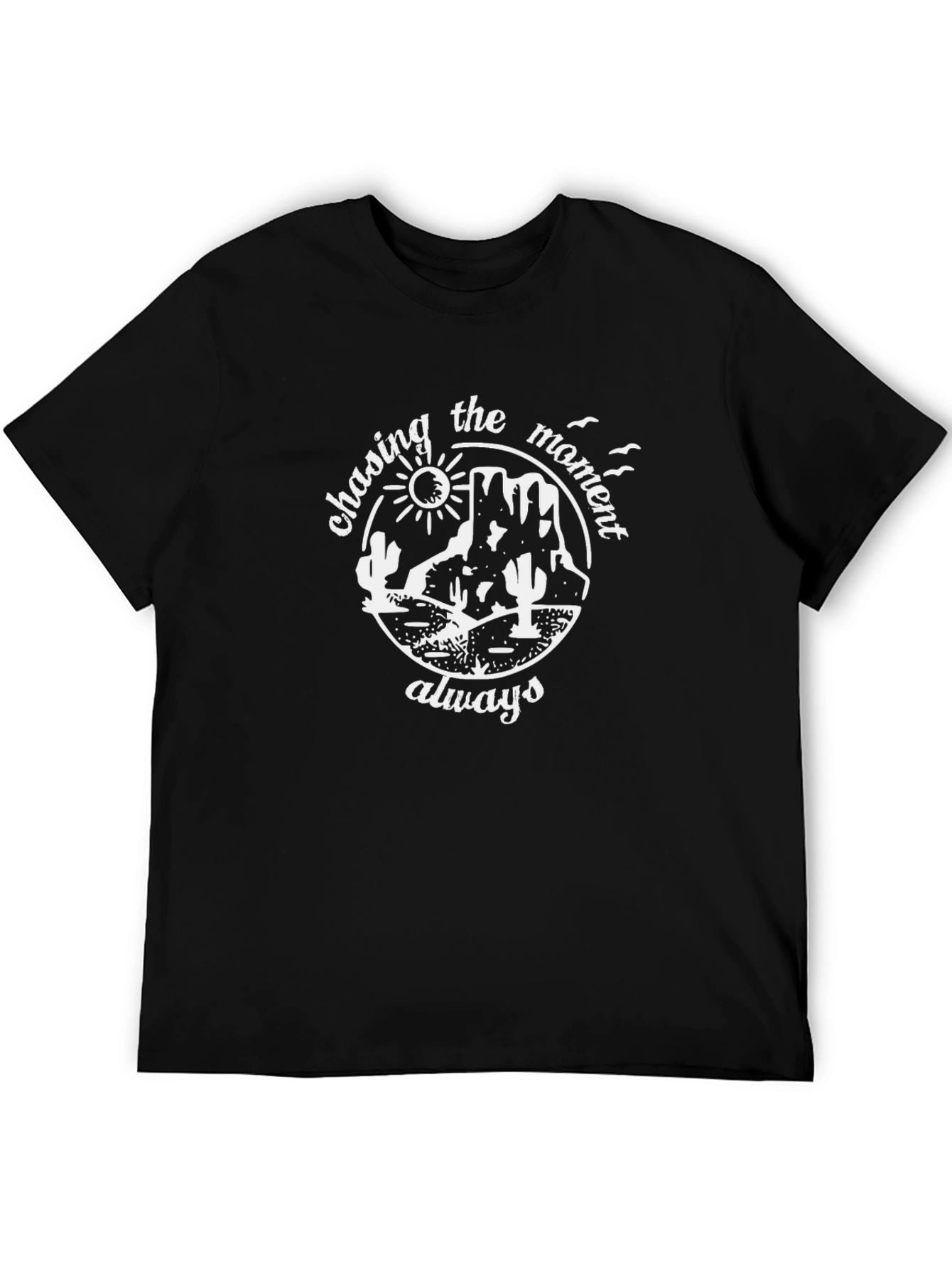 Chasing the Moment Graphic Tee - Black Cotton