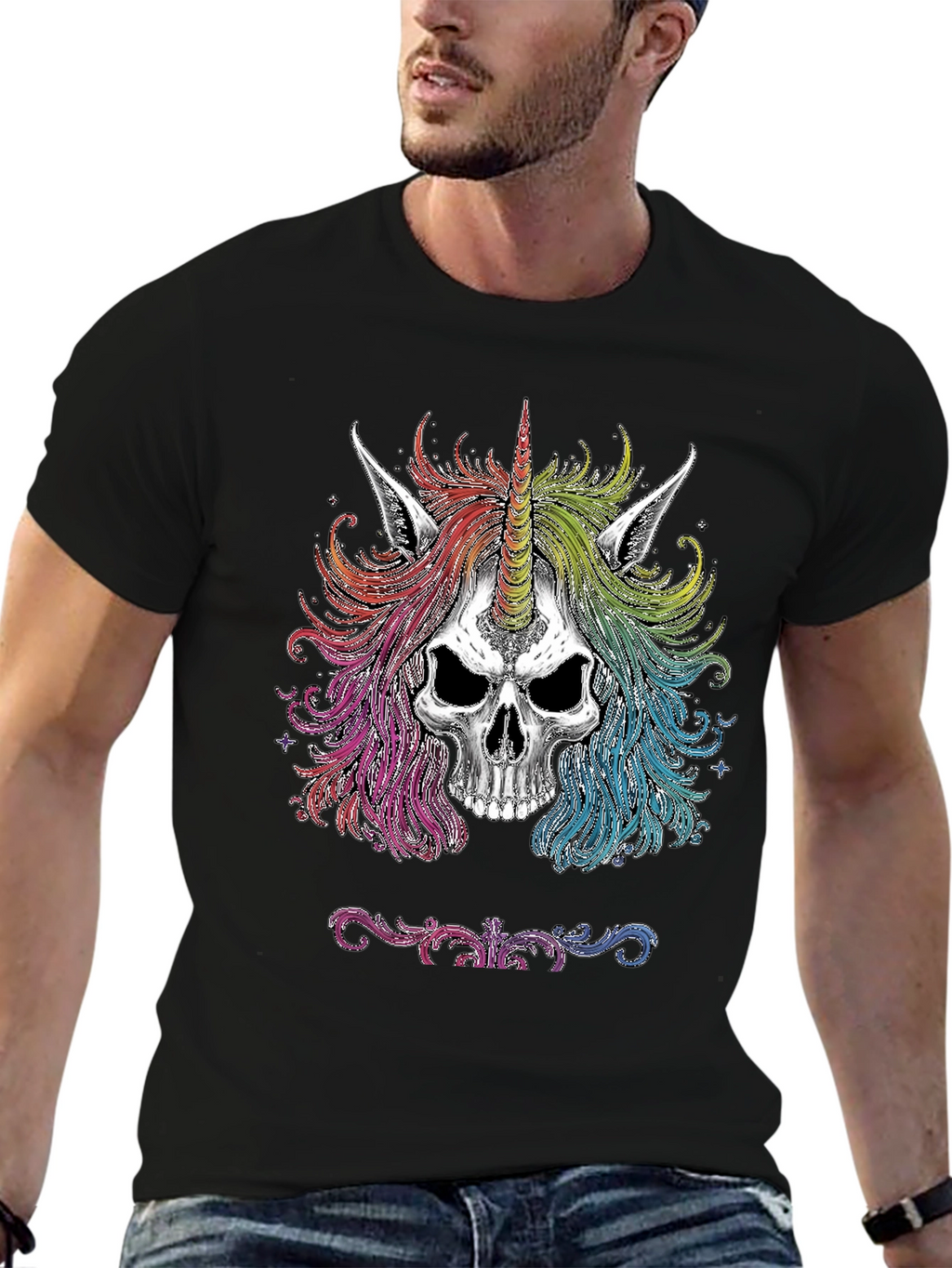 Unicorn Skull Graphic Tee